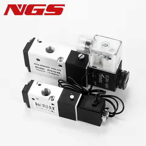 3V110-M5 3V110-06 3V210-08 3V120-06 3V320-10 3V420-15 1/8' 3 Way Pneumatic Solenoid Valve with Wire 