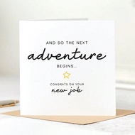 The Next Adventure Begins, Congratulations On A New Job Card, Wish You Good Luck In Your New Job, En