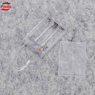 PINOU Battery Box Transparent 3V 4.5V for AA Battery Storage Box ABS 2 3 Slot Battery Holder