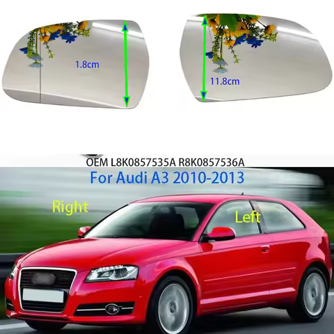 For Audi A3 2010 2012 2013 Replacement Direct Fit Heated Side Mirror Glass Auto parts NEW OEM L8K085
