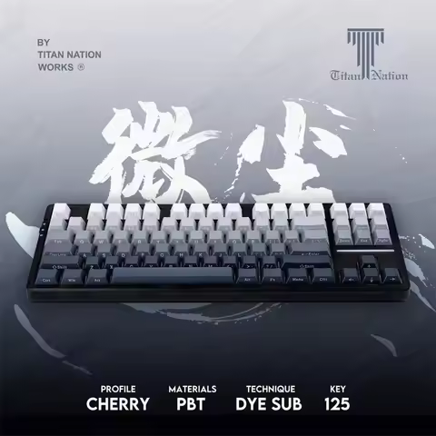 Gradient Gray Polar Side Print PBT Keycap Gaming Mechanical Keyboard Shine Through Backlit RGB Keyca
