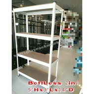 [READY STOCK] BOLTLESS 2in1 RACK 4 LEVEL F.B(BR5314)-(c)-RAK BESI/RAK BUKU/RAK PAPAN/RAK TINGKAT/EON