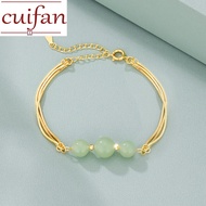 Saudi gold 18k pawnable legit pure gold Three Natural Hotan Jade Opal Bracelets 10k gold bracelet fo