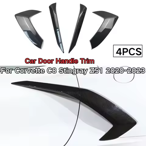 Car Door Handle Cover Trim Sticker For Corvette C8 Stingray Z51 2020-2023 Decoration Accessories Car