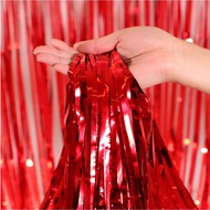 Tirai foil / slinger curtain foil / tirai rumbai / party backdrop / tiray ultah