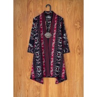 MERAH Long red cardigan