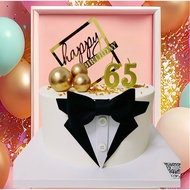 [Halal Friendly] Customized Cream Celebration Cake | Wedding | Proposal | Party | Event | 40th 50th 