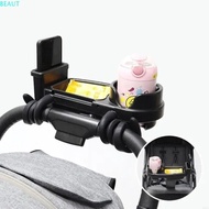 BEAUT 3 in 1 Stroller Snack Tray, Adjustable Design Flexible Arm Grip Baby Stroller Cup Holder, Stab