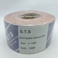 SANDPAPER ROLL 4" X 45 METERS GRIT 150 SANDPAPER CLOTH ROLL 150