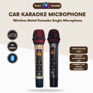 iSOLO Wireless Car Microphone Single Handheld Metal Car Mic Connect via Car FM Frequency Compatible 