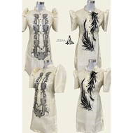 Ladies Barong dress / Meztiza Sleeves/ Filipiniana Barong dress #M