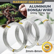 200G 500G 1KG Aluminium Wire Bonsai Gardening Tool Silver Wire Dawai Pokok Bonsai Wire Modeling 盆景铝线