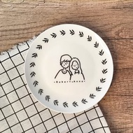 【客製化禮物】簡約萌萌像_點心盤_附贈手機桌布