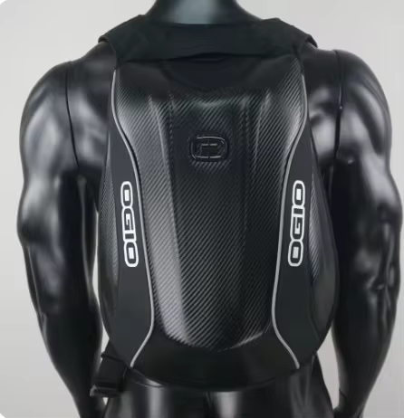 For OGIO 30-48L Motorcycle Carbon Fiber Hard Shell Backpack High-capacity Bag Waterproof Moto Racing