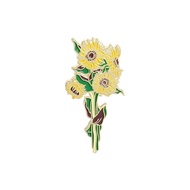 Pinhabit Sunflowers Iris หมุดเคลือบเข็มกลัดช่อดอกไม้แบบกำหนดเองได้เข็มกลัดเสื้อผ้าป้ายเข็มกลัดติดปกเสื้อ