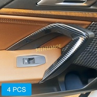 Carbon Fiber Interior Door Armrest Handle Cover Trims For 2023 2024 2025 BMW X1 iX1 U11 Accessories