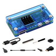 Raspberry Pi Zero 2 Case, Raspberry Pi Zero Case Kit with Pi Zero Heatsink, HDMI Adapter, Heatsink f