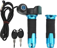 Electric Bicycle Throttle Handle with Green Digital Display, Twist Throttle Accelerator Grip for 12V