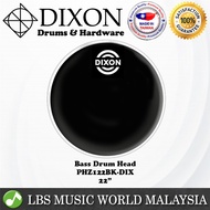 Dixon PHZ122BK-DIX Black Drum Skin Head Drumhead For Tom Bass Set Kit (PHT612)