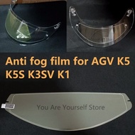 แว่นตาขี่จักรยานฟิล์มแบบมัวป้องกันการเกิดฝ้าสำหรับ K5S K5-S K5 AGV K1 K3-SV K3SV ป้องกันการเกิดฝ้าหมวกนิรภัยสติกเกอร์ติดหมวกกันน็อคอะไหล่หน้าจอกระจกแบบใสอุปกรณ์เสริม Moto