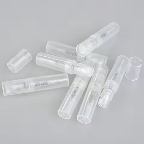50pcs 2ml 3ml 4ml 5ml Empty Transparent Plastic Spray Bottle Makeup Perfume Atomizer Refillable Bott