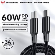 60W Type C to Type C Fast Charging Cable - PD 30W Data Sync USB C Charger