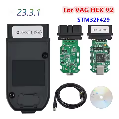 Newest V23.3.1 for VAG Hex V2 STM32F429 Chipset USB Interface for V-W A-UDI Sko-da Se-at Unlimited V