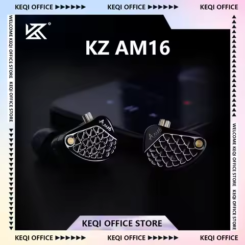 KZ AM16 Wired Earbuds in-ear Noise-Canceling Headphones 16BA Balanced Armature HIFI Sports Headphone