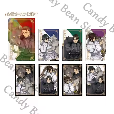 Attack on Titan Genuine Anime Levi Ackerman Hange Zoe Eren Jaeger Mikasa Cosplay Cartoon flash card 