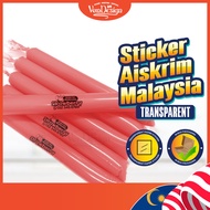 Sticker Aiskrim Malaysia Transparent Waterproof Ice Cream