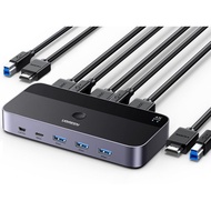 UGREEN HDMI 2.0 KVM Switch 4K @ 60Hz USB 3.0 Switch 4 USB Ports (3 x USB 3.0+ USB C) Sharing 1 Monitor and Keyboard