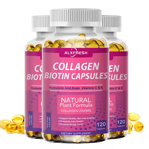 Alxfresh Collagen 2000mg with Biotin 2500mcg Protein 3g Hyaluronic Acid Vitamin C Healthy Formula Di