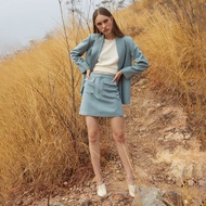 PIMNATTA Zani Blazer Blue เบลเซอร์งานสูท สีฟ้า Blazer แบรนด์ IG ตัดเย็บโดยช่างสูท ผ้าคุณภาพดี Casual