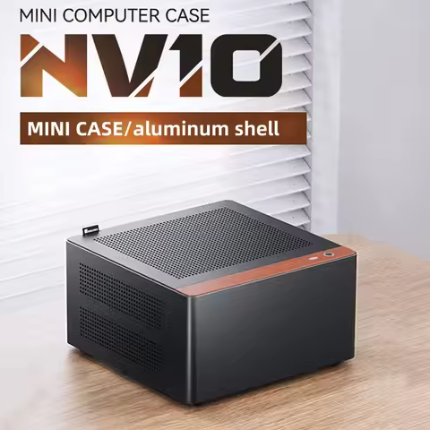 JONSBO NV10 Portable Desktop Chassis ITX MINI Full Aluminum Support 1U FLEX Power Supply Standing Or