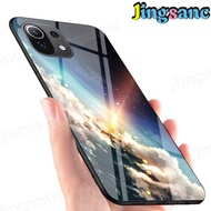 Jingsanc Ốp Điện Thoại Cho Xiaomi Mi 11 Lite/Mi 11 Lite 5G/Mi 11 Lite 5G NE Ốp Nhiều Màu Sắc Kính Đầ