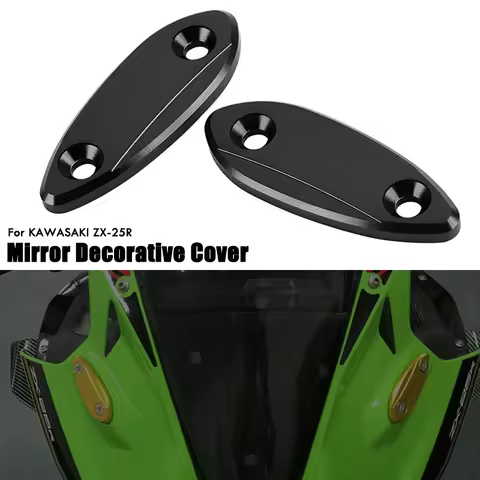 Mirror Hole Decorative Cover Rearview Base baffle Eliminators Cap For KAWASAKI ZX-6R ZX-4R ZX-4RR ZX