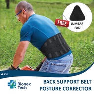 Back Lumber Support Belt Posture Corrector Double Pull Adjustable Lower Back Brace with 6 Stays Brea
