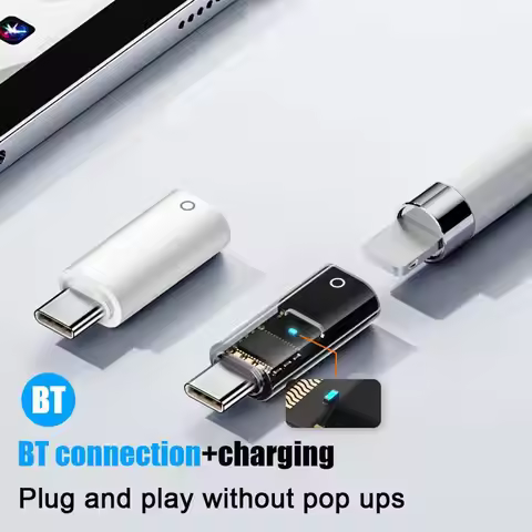 For Apple Pencil Apple First Generation Stylus Charging Adapter Supports BT Connection+Charging For 