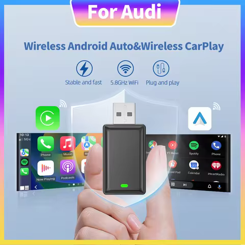 Android Auto Carplay Wireless Adapter 2in1 Smart Dongle Ai Box For Audi A1 A3 A5 Q2 Q7 R8 Q3 Q5 TT E