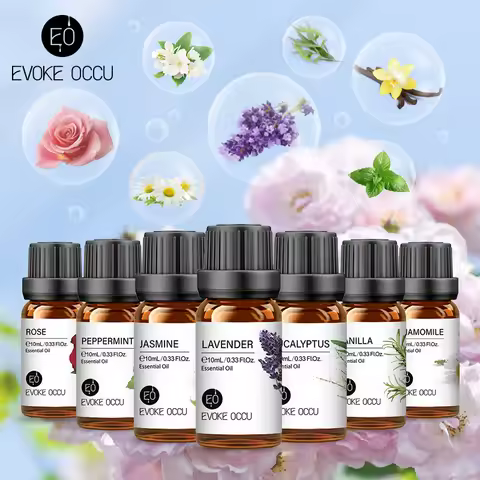 EVOKE OCCU 10mL Essential Oil, Lavender Jasmine Rose Vanilla Pure Natural Oil for Diffuser Humidifie