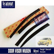 Vemart PERODUA MYVI LAGI BEST ICON MUGEN DOOR VISOR 2010 2011 2012 2013 2014 2015 2016 AIR PRESS SUN PROTECTION ORIGINAL