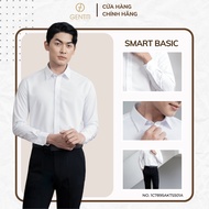Thai Tuan Men's White Long-Sleeved Shirt Without Pockets, High Quality Bamboo Fabric, Standard Form 