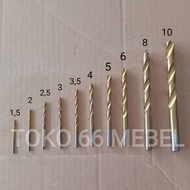 Mata Bor Besi Baja Kuning Titanium GDO ❗ HARGA PER BIJI ❗/ Mata Bor Baja 15mm 2mm 25mm  3mm 35mm 4mm 5mm 6mm 8mm 10mm / Mata Bor Besi / Bor Kuning Murah / Mata Bor Untuk Besi dan Kayu