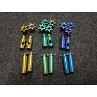 MP ชุดไทเทเนียมแท้ ปั้ม RCB S1/FL ปั้มโลโกขาว สลัก + เม็ด + หมอน 3 ตัว/ชุด