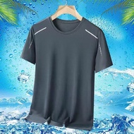 M-5XL Summer Plus Size Loose Comfortable Sports Casual Short Sleeve T Shirt Men