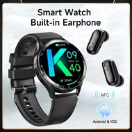 2024 New For HUAWEI Xiaomi Smart Watch With Earbuds TWS Bluetooth 2 in 1 Earphone Heart Rate Blood Pressure Monitor Sports Watch