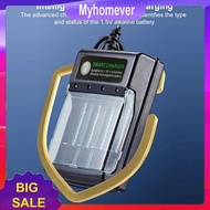 4 Slots Battery Charger with USB Cable Intelligent Battery Charger Independent Charging Fast Charger