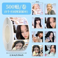 1000Paste c Girl group stickers with high aesthetic value, pink and black themed, planner stickers, 
