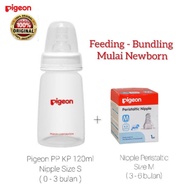 Original Pigeon peristaltic nipple baby bottle slim neck bottle 120ml 240ml PP KP/Newborn baby bottle/Pigeon PP KP baby Milk bottle