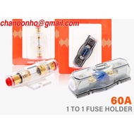 Fuse Holder 60A | Car Audio Amplifier Fuse Holder AGU | Amplifier Fuse Box 4GA 8GA Input 60A Fuse Ho